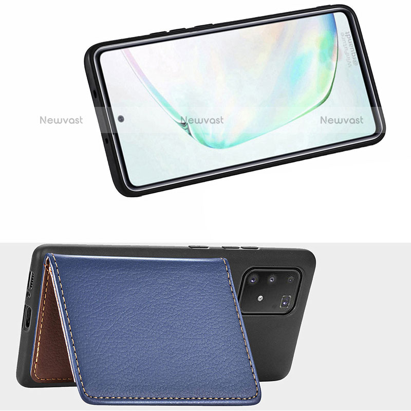 Ultra-thin Silicone Gel Soft Case Cover with Magnetic S02D for Samsung Galaxy A91