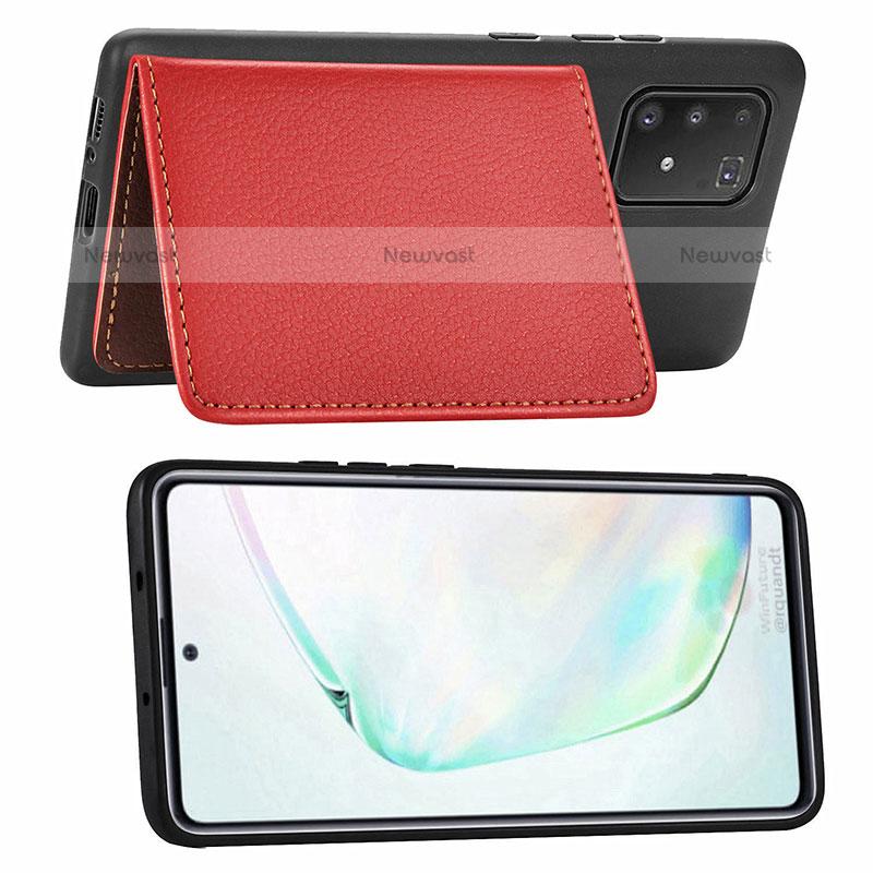 Ultra-thin Silicone Gel Soft Case Cover with Magnetic S02D for Samsung Galaxy A91