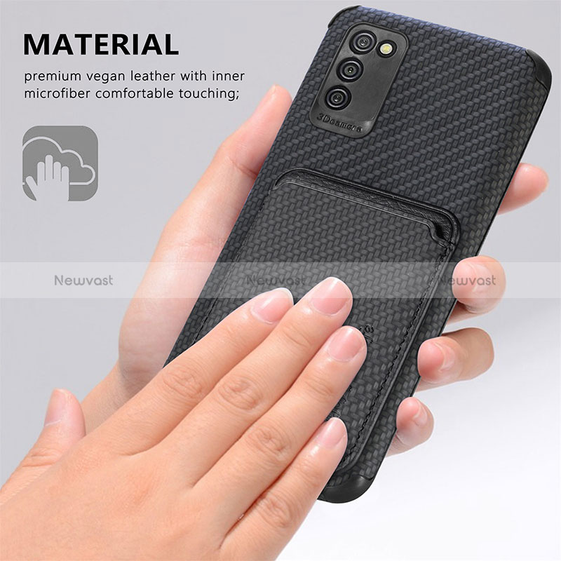 Ultra-thin Silicone Gel Soft Case Cover with Magnetic S02D for Samsung Galaxy F02S SM-E025F