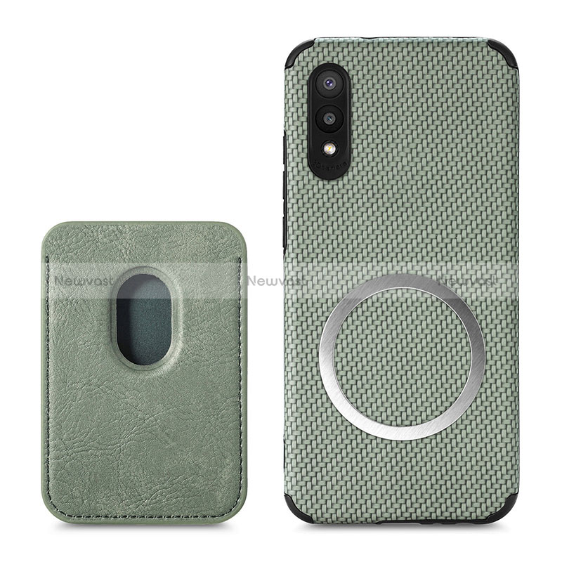 Ultra-thin Silicone Gel Soft Case Cover with Magnetic S02D for Samsung Galaxy M02