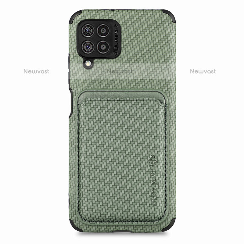 Ultra-thin Silicone Gel Soft Case Cover with Magnetic S02D for Samsung Galaxy M62 4G Green