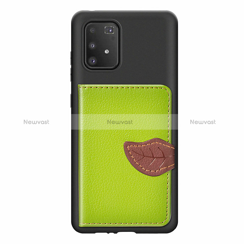 Ultra-thin Silicone Gel Soft Case Cover with Magnetic S02D for Samsung Galaxy M80S Green