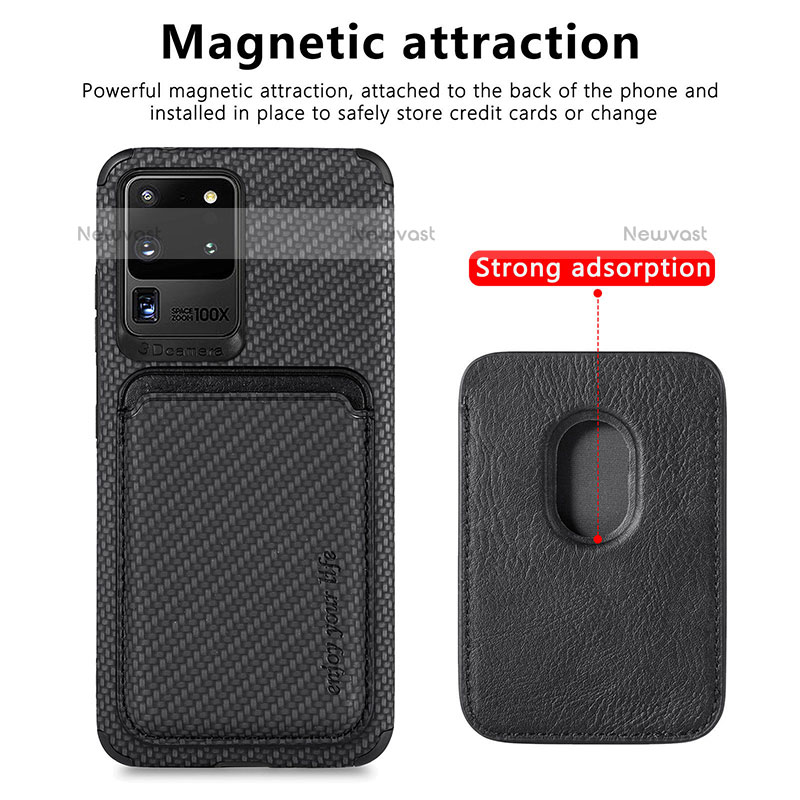 Ultra-thin Silicone Gel Soft Case Cover with Magnetic S02D for Samsung Galaxy S20 Ultra 5G