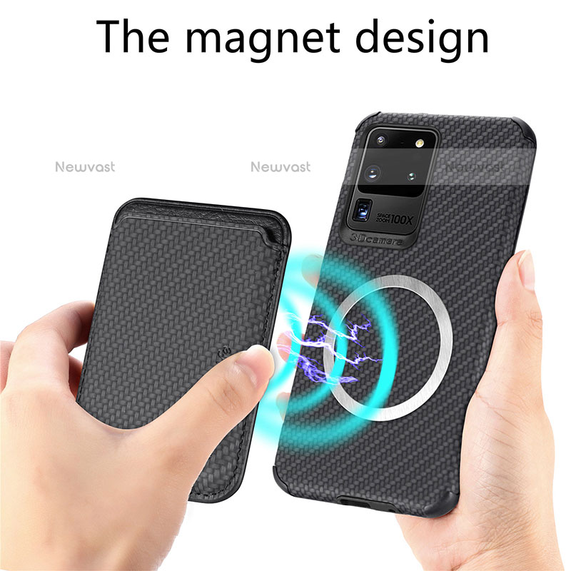 Ultra-thin Silicone Gel Soft Case Cover with Magnetic S02D for Samsung Galaxy S20 Ultra 5G