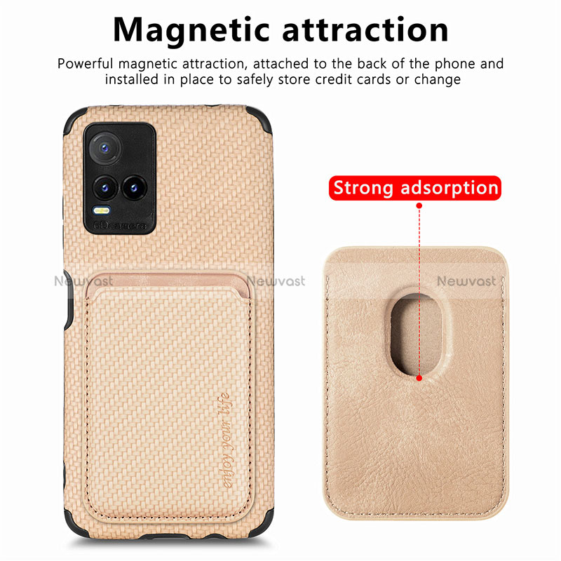 Ultra-thin Silicone Gel Soft Case Cover with Magnetic S02D for Vivo Y21e