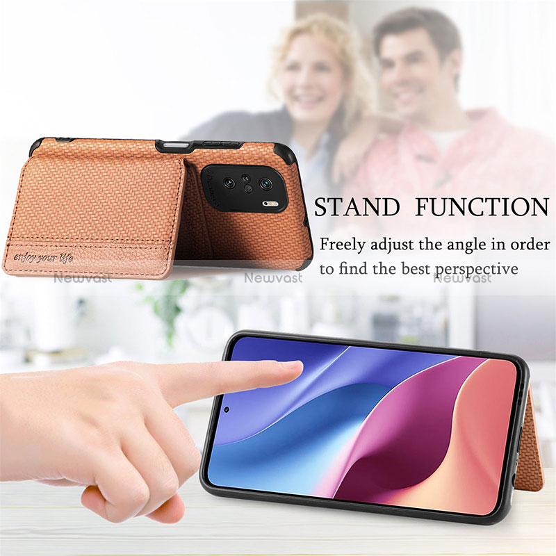 Ultra-thin Silicone Gel Soft Case Cover with Magnetic S02D for Xiaomi Mi 11X 5G