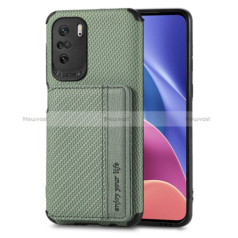 Ultra-thin Silicone Gel Soft Case Cover with Magnetic S02D for Xiaomi Poco F3 5G