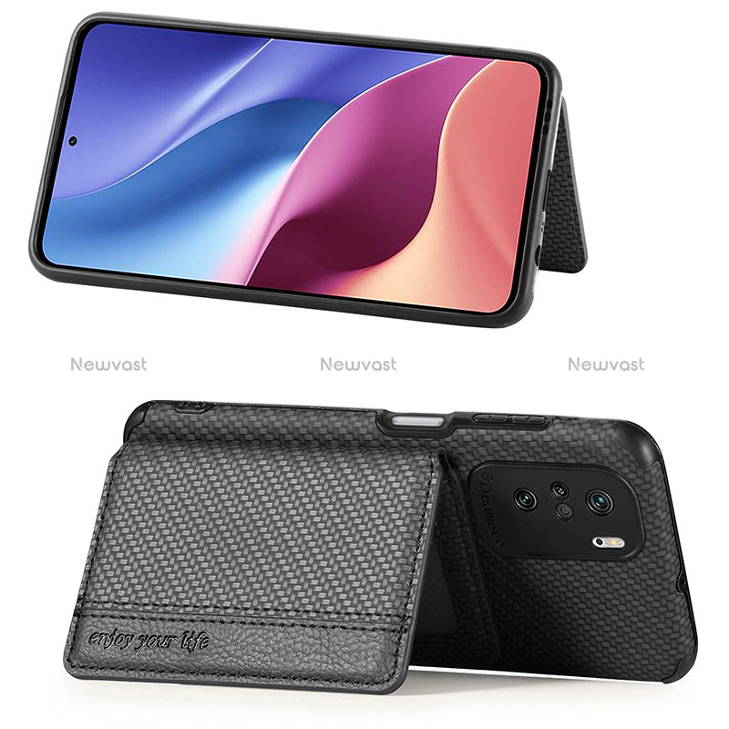 Ultra-thin Silicone Gel Soft Case Cover with Magnetic S02D for Xiaomi Poco F3 5G