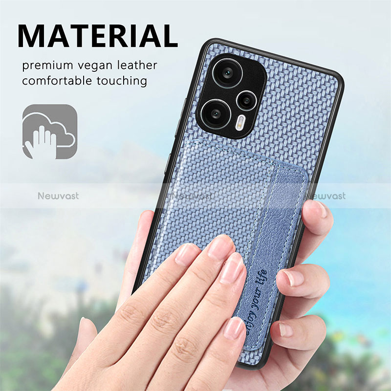 Ultra-thin Silicone Gel Soft Case Cover with Magnetic S02D for Xiaomi Poco F5 5G