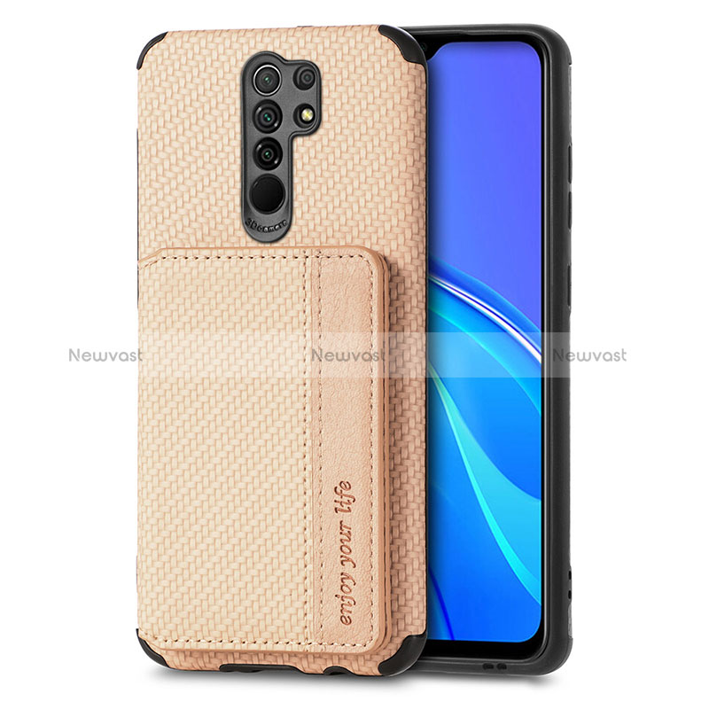 Ultra-thin Silicone Gel Soft Case Cover with Magnetic S02D for Xiaomi Poco M2 Gold