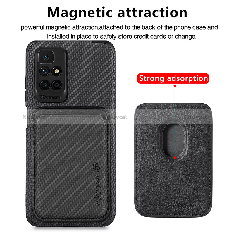 Ultra-thin Silicone Gel Soft Case Cover with Magnetic S02D for Xiaomi Redmi 10 (2022)