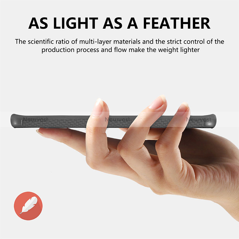 Ultra-thin Silicone Gel Soft Case Cover with Magnetic S02D for Xiaomi Redmi 10 India