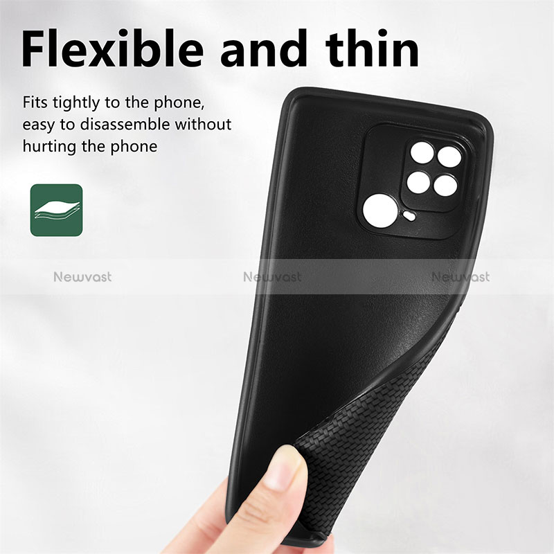 Ultra-thin Silicone Gel Soft Case Cover with Magnetic S02D for Xiaomi Redmi 10 India