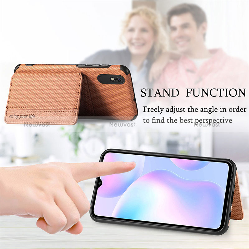 Ultra-thin Silicone Gel Soft Case Cover with Magnetic S02D for Xiaomi Redmi 9i