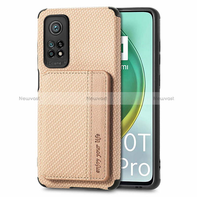 Ultra-thin Silicone Gel Soft Case Cover with Magnetic S02D for Xiaomi Redmi K30S 5G Gold