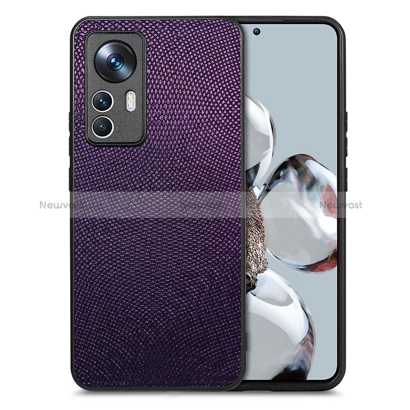 Ultra-thin Silicone Gel Soft Case Cover with Magnetic S02D for Xiaomi Redmi K50 Ultra 5G Purple