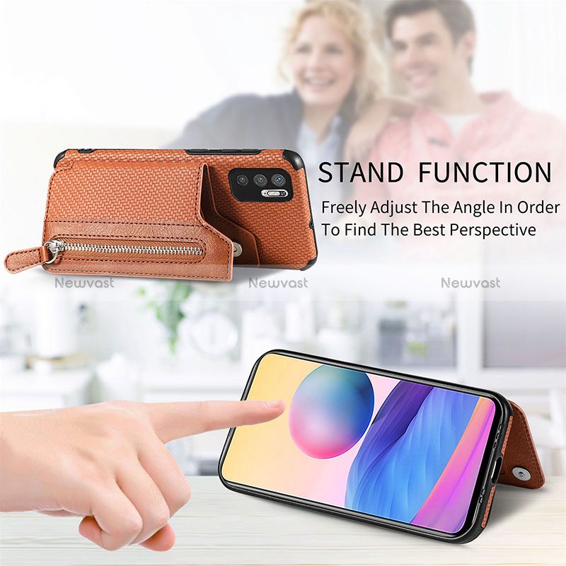 Ultra-thin Silicone Gel Soft Case Cover with Magnetic S02D for Xiaomi Redmi Note 10 5G