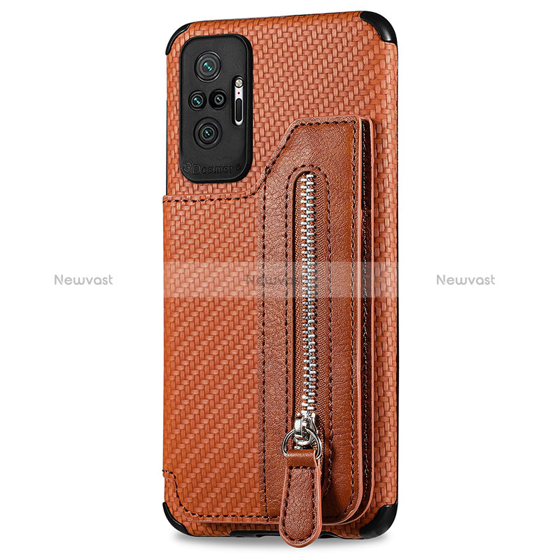 Ultra-thin Silicone Gel Soft Case Cover with Magnetic S02D for Xiaomi Redmi Note 10 Pro 4G