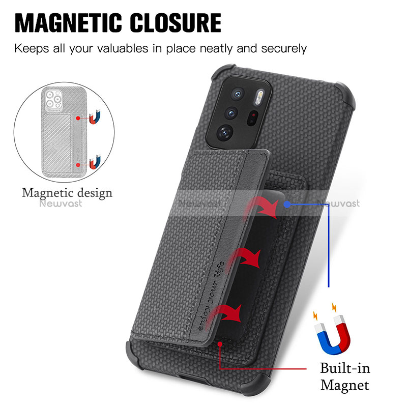 Ultra-thin Silicone Gel Soft Case Cover with Magnetic S02D for Xiaomi Redmi Note 10 Pro 5G