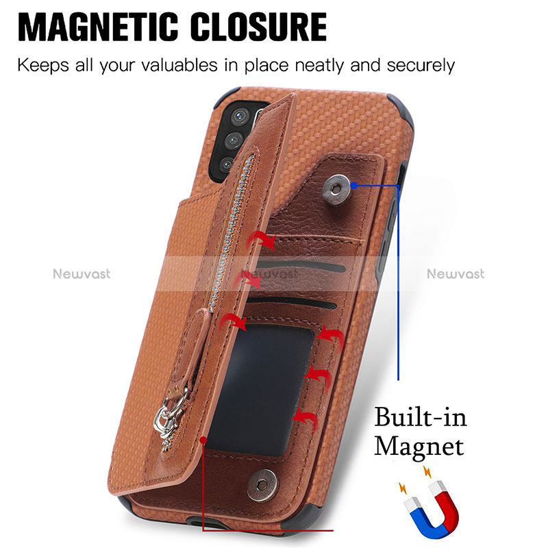 Ultra-thin Silicone Gel Soft Case Cover with Magnetic S02D for Xiaomi Redmi Note 10T 5G