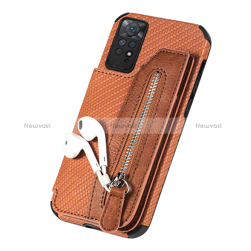 Ultra-thin Silicone Gel Soft Case Cover with Magnetic S02D for Xiaomi Redmi Note 11 4G (2022)