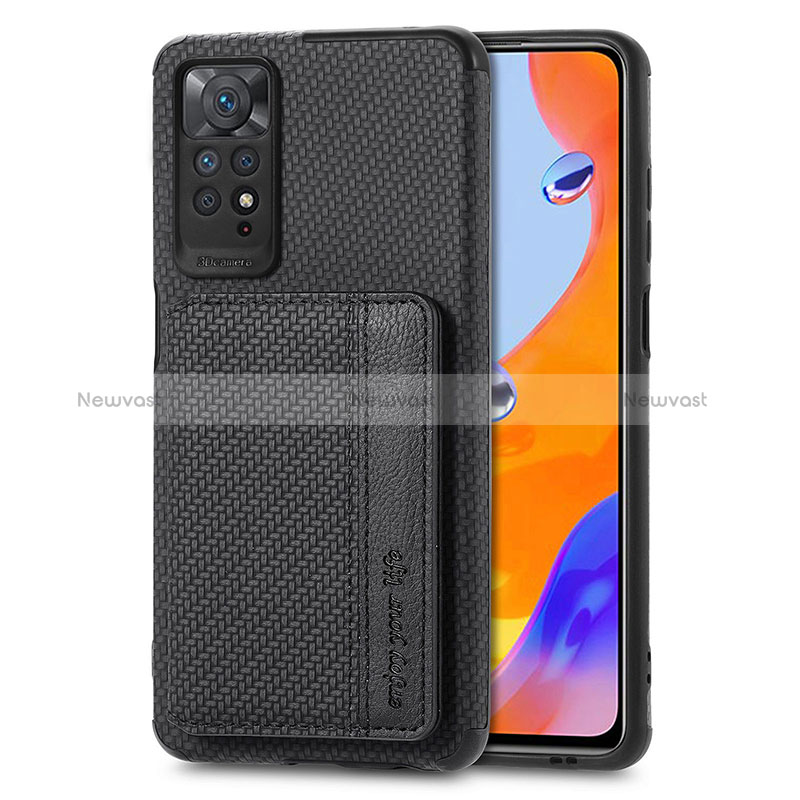 Ultra-thin Silicone Gel Soft Case Cover with Magnetic S02D for Xiaomi Redmi Note 11 Pro 4G