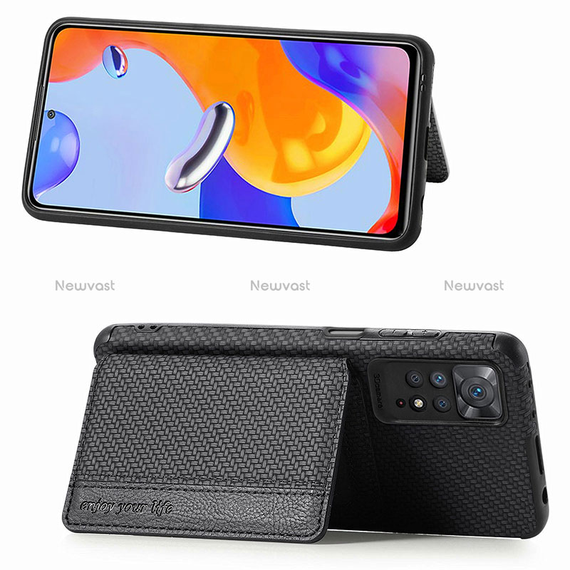 Ultra-thin Silicone Gel Soft Case Cover with Magnetic S02D for Xiaomi Redmi Note 11 Pro 5G