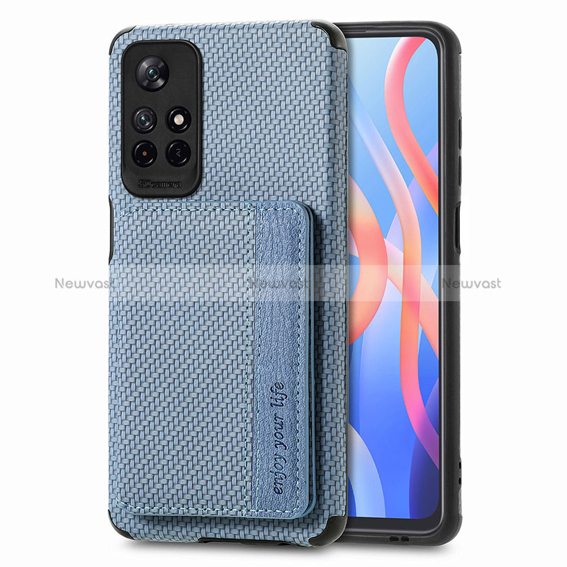 Ultra-thin Silicone Gel Soft Case Cover with Magnetic S02D for Xiaomi Redmi Note 11S 5G