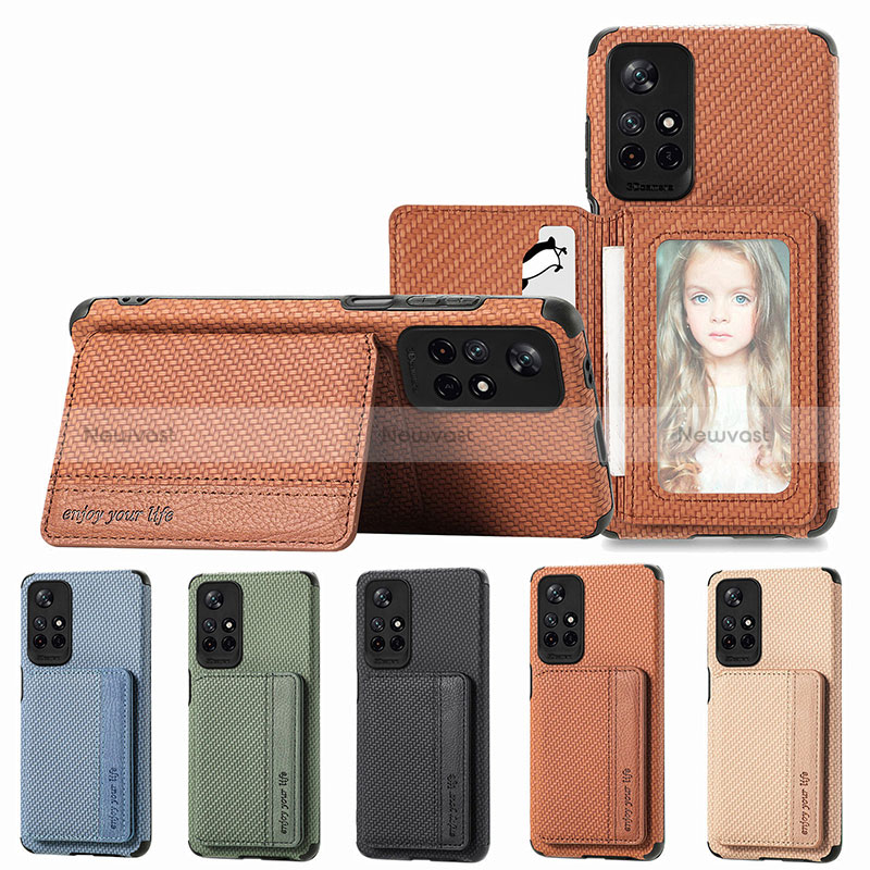 Ultra-thin Silicone Gel Soft Case Cover with Magnetic S02D for Xiaomi Redmi Note 11T 5G