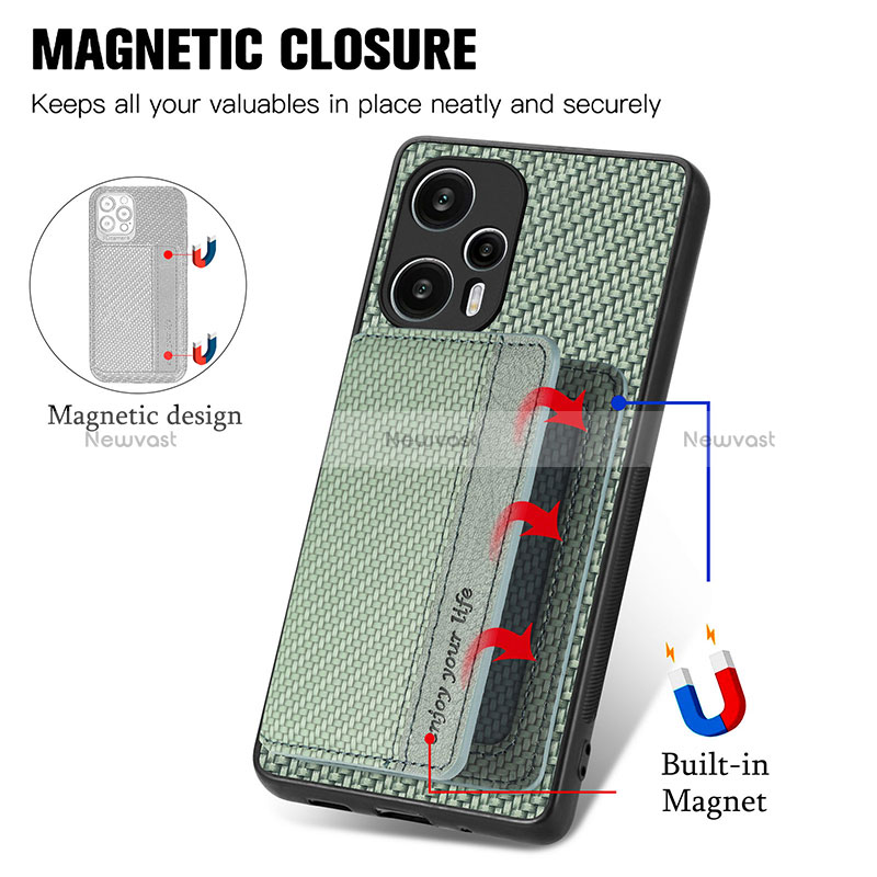 Ultra-thin Silicone Gel Soft Case Cover with Magnetic S02D for Xiaomi Redmi Note 12 Turbo 5G