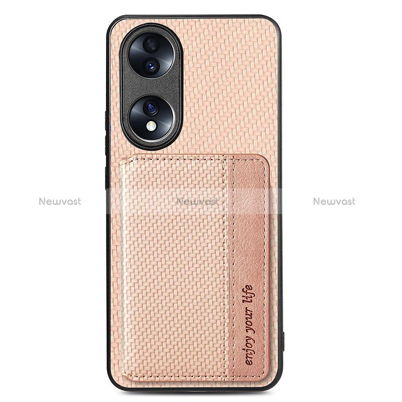 Ultra-thin Silicone Gel Soft Case Cover with Magnetic S03D for Huawei Honor 70 5G