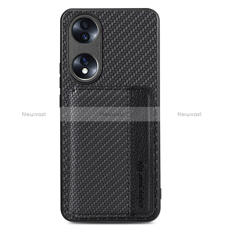 Ultra-thin Silicone Gel Soft Case Cover with Magnetic S03D for Huawei Honor 70 5G