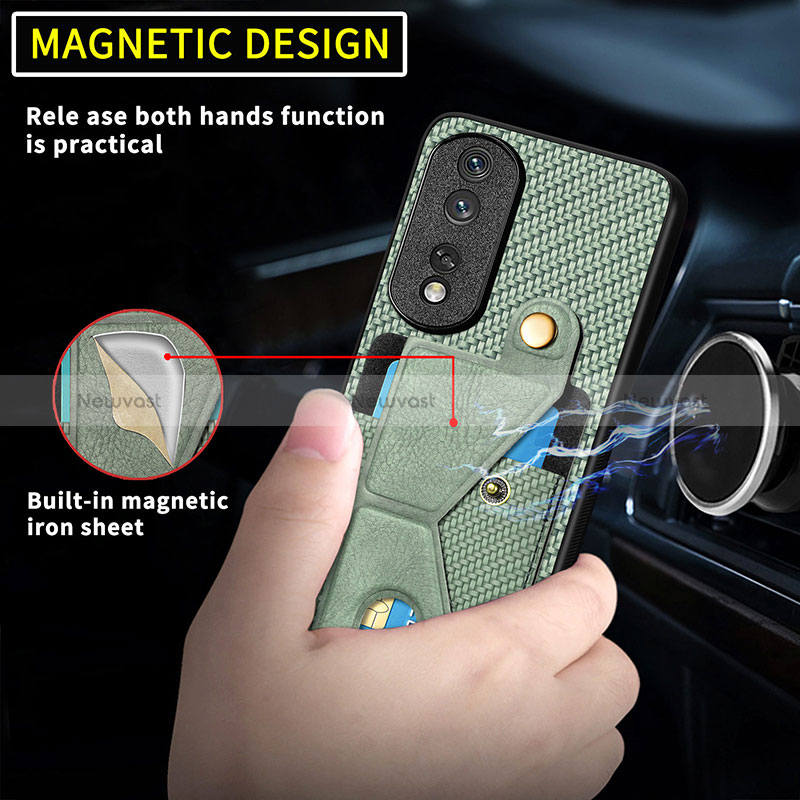 Ultra-thin Silicone Gel Soft Case Cover with Magnetic S03D for Huawei Honor 80 Pro Flat 5G