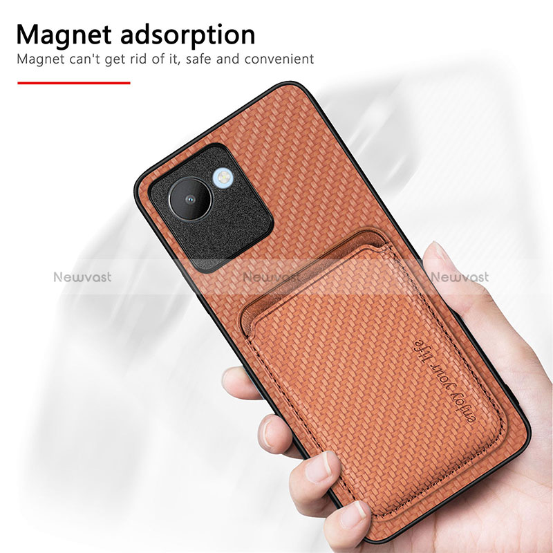 Ultra-thin Silicone Gel Soft Case Cover with Magnetic S03D for Realme C30