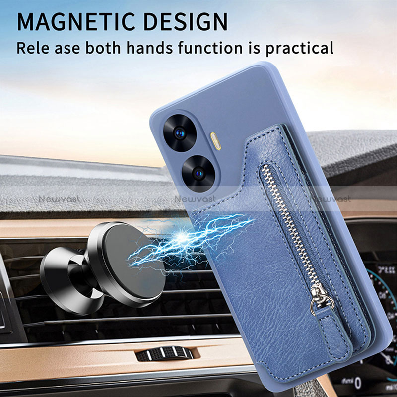 Ultra-thin Silicone Gel Soft Case Cover with Magnetic S03D for Realme Narzo N55