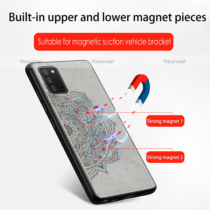 Ultra-thin Silicone Gel Soft Case Cover with Magnetic S03D for Samsung Galaxy A02s