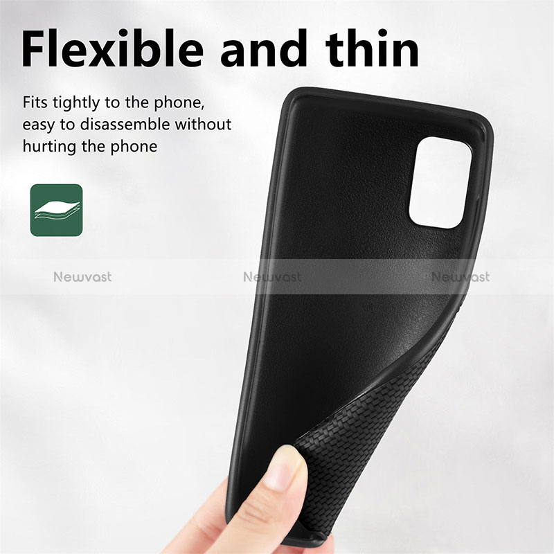 Ultra-thin Silicone Gel Soft Case Cover with Magnetic S03D for Samsung Galaxy A22 4G