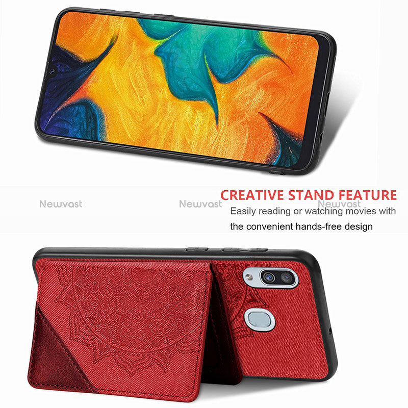 Ultra-thin Silicone Gel Soft Case Cover with Magnetic S03D for Samsung Galaxy A30