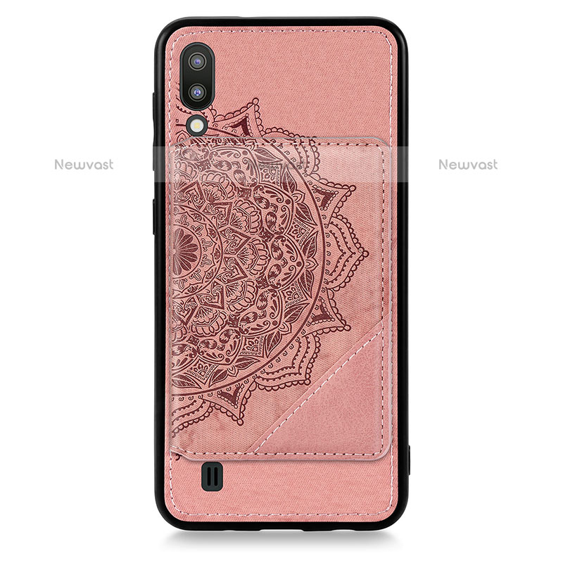 Ultra-thin Silicone Gel Soft Case Cover with Magnetic S03D for Samsung Galaxy M10 Rose Gold