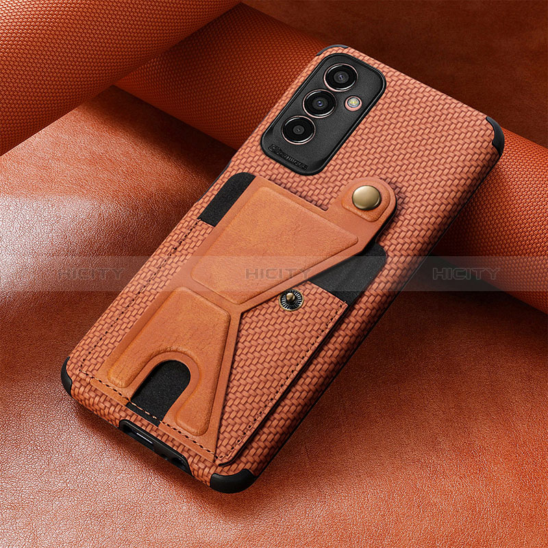 Ultra-thin Silicone Gel Soft Case Cover with Magnetic S03D for Samsung Galaxy M13 4G Brown