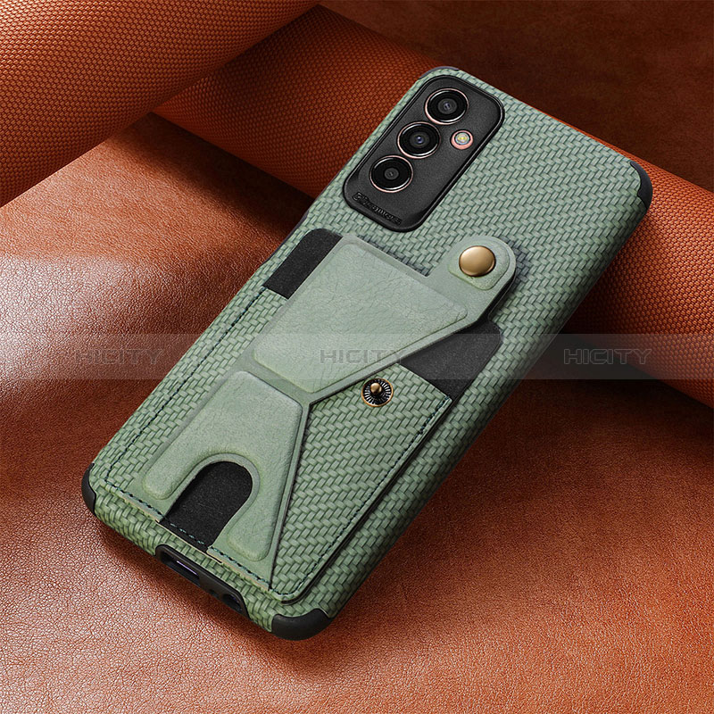 Ultra-thin Silicone Gel Soft Case Cover with Magnetic S03D for Samsung Galaxy M13 4G Green