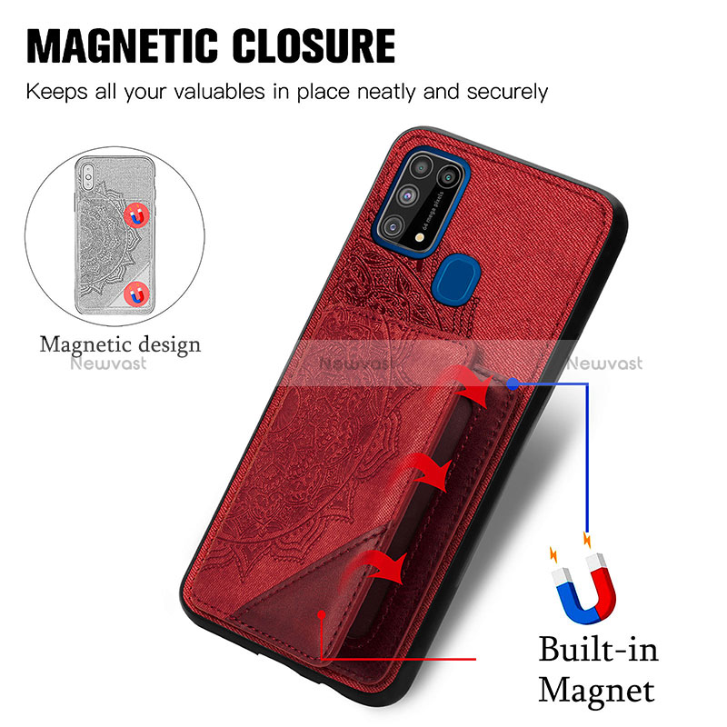 Ultra-thin Silicone Gel Soft Case Cover with Magnetic S03D for Samsung Galaxy M21s