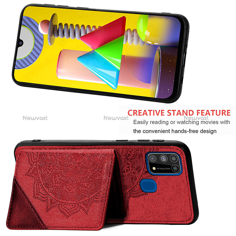 Ultra-thin Silicone Gel Soft Case Cover with Magnetic S03D for Samsung Galaxy M31 Prime Edition