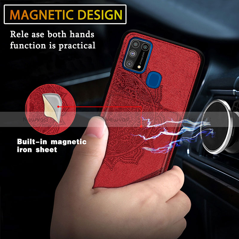 Ultra-thin Silicone Gel Soft Case Cover with Magnetic S03D for Samsung Galaxy M31 Prime Edition