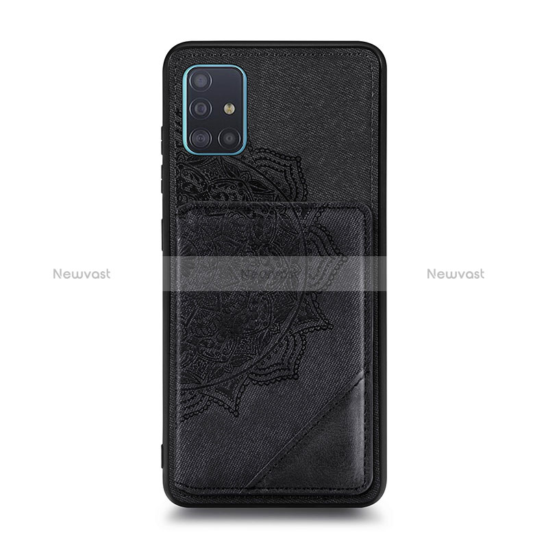 Ultra-thin Silicone Gel Soft Case Cover with Magnetic S03D for Samsung Galaxy M40S Black
