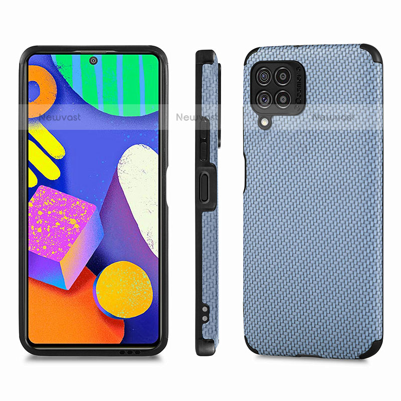 Ultra-thin Silicone Gel Soft Case Cover with Magnetic S03D for Samsung Galaxy M62 4G Blue