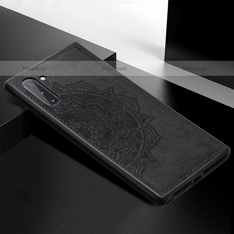 Ultra-thin Silicone Gel Soft Case Cover with Magnetic S03D for Samsung Galaxy Note 10 5G Black