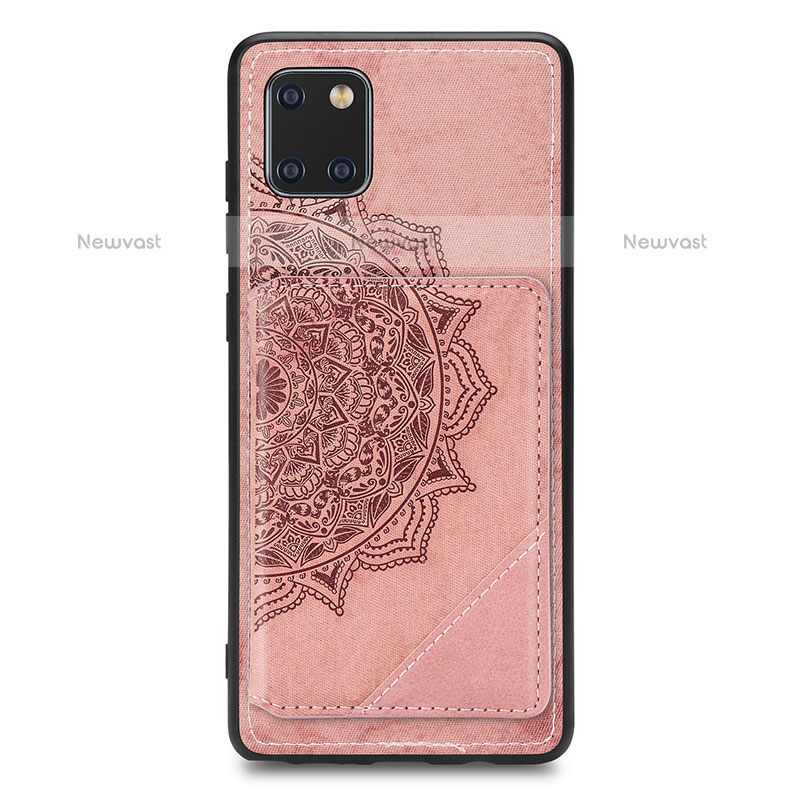Ultra-thin Silicone Gel Soft Case Cover with Magnetic S03D for Samsung Galaxy Note 10 Lite Rose Gold