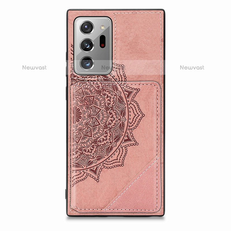 Ultra-thin Silicone Gel Soft Case Cover with Magnetic S03D for Samsung Galaxy Note 20 Ultra 5G Rose Gold