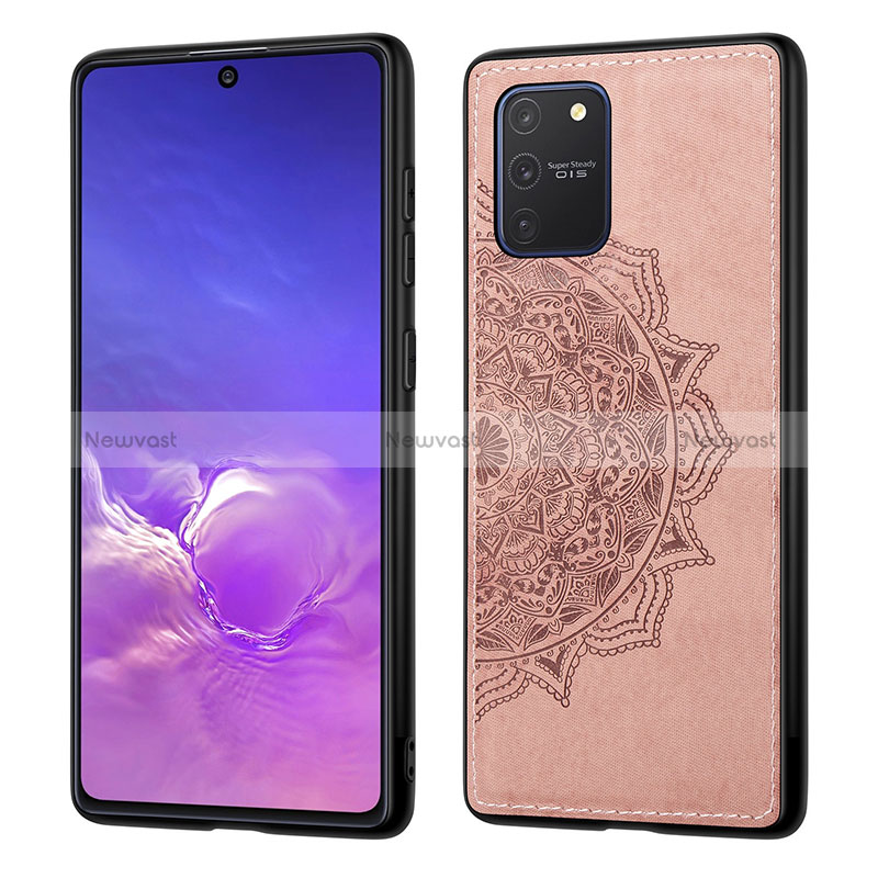 Ultra-thin Silicone Gel Soft Case Cover with Magnetic S03D for Samsung Galaxy S10 Lite Rose Gold